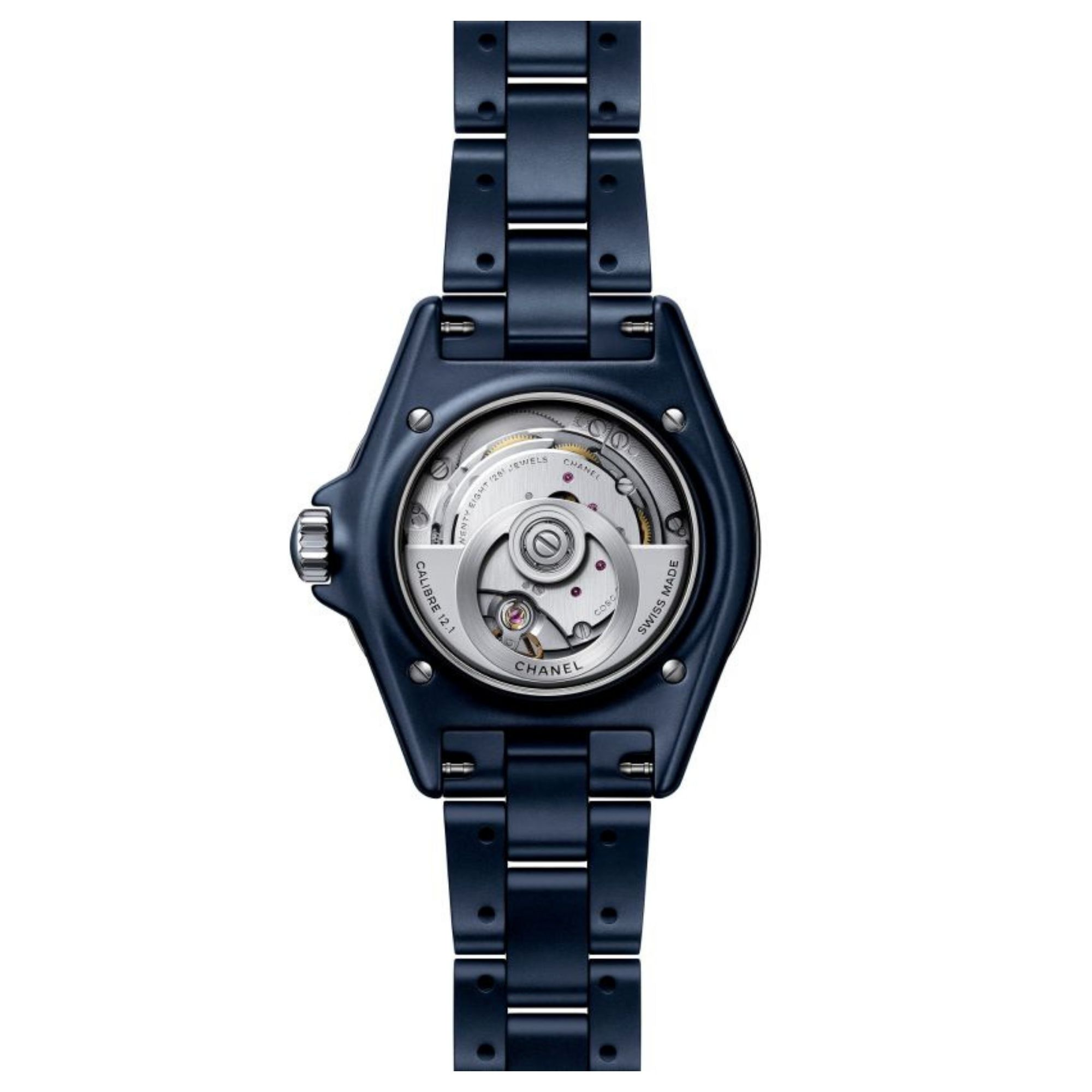 Montre CHANEL J12 BLEU automatiquecadran bleu et bracelet céramique bleu 38 mm