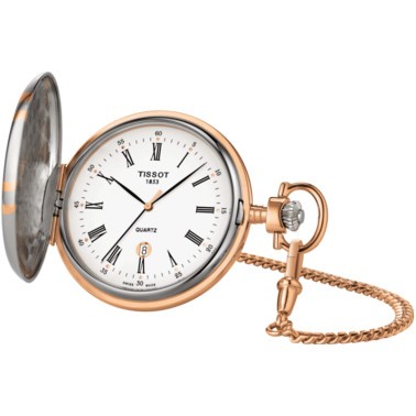 Montre Tissot T-Pocket Savonnette quartz laiton palladium doré 48,5 mm