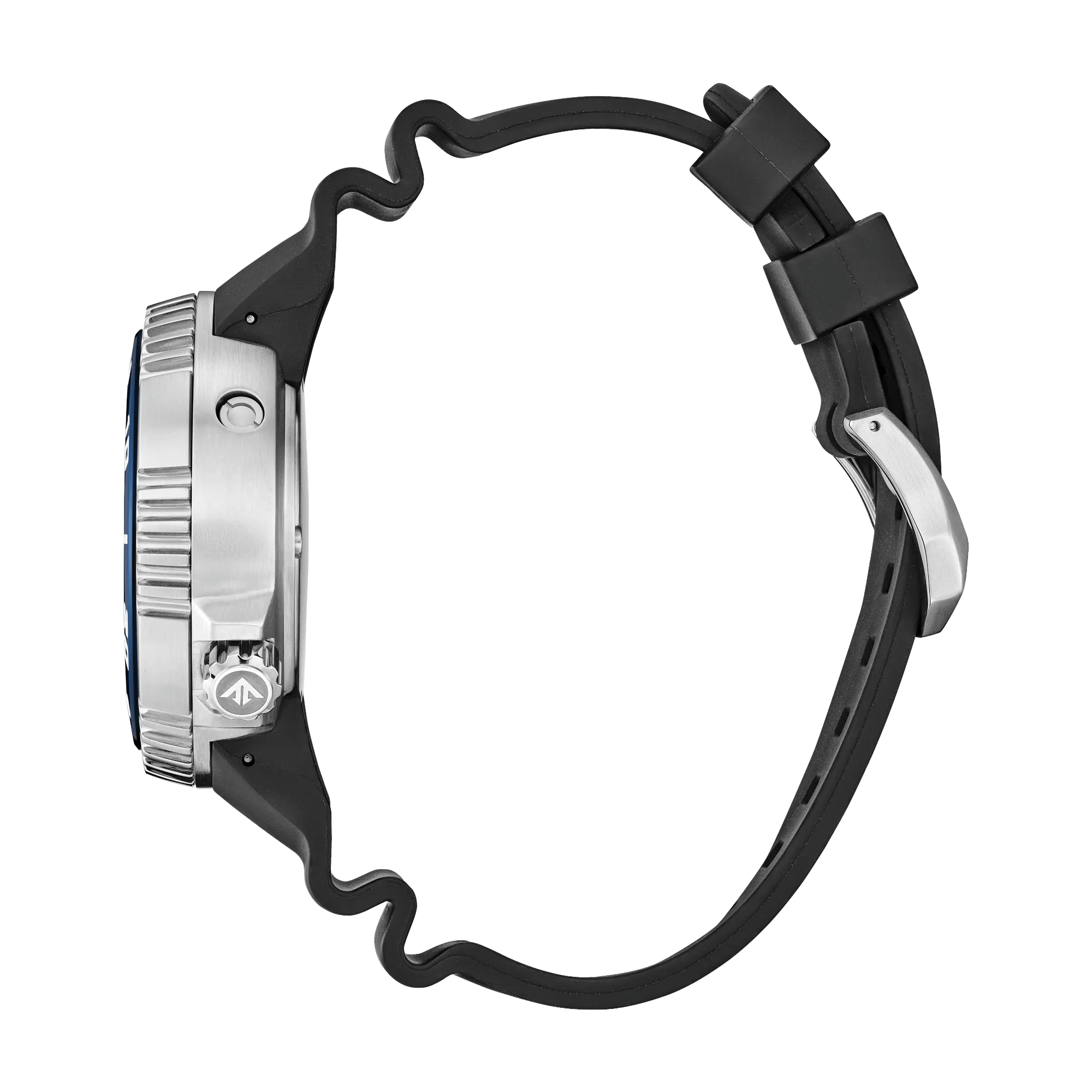 Citizen Promaster Dive E365 Watch with Blue Dial, Black Rubber Strap and 46 mm Stainless Steel Case.