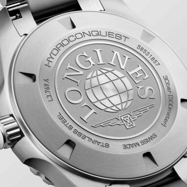 Longines HydroConquest quartz green dial steel bracelet 42 mm