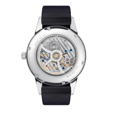 NOMOS Club Automatic Date Atlantik Watch with Blue Dial, Blue Textile Strap and 41.5 mm Case.