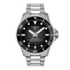 Tissot Seastar 2000 Powermatic 80 Watch with Black Dial and Stainless Steel Bracelet – 44 mm