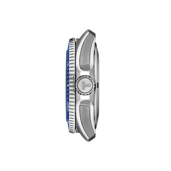 Montre Tissot Seastar 2000 Powermatic 80 cadran bleu braceletcaoutchouc 44 mm