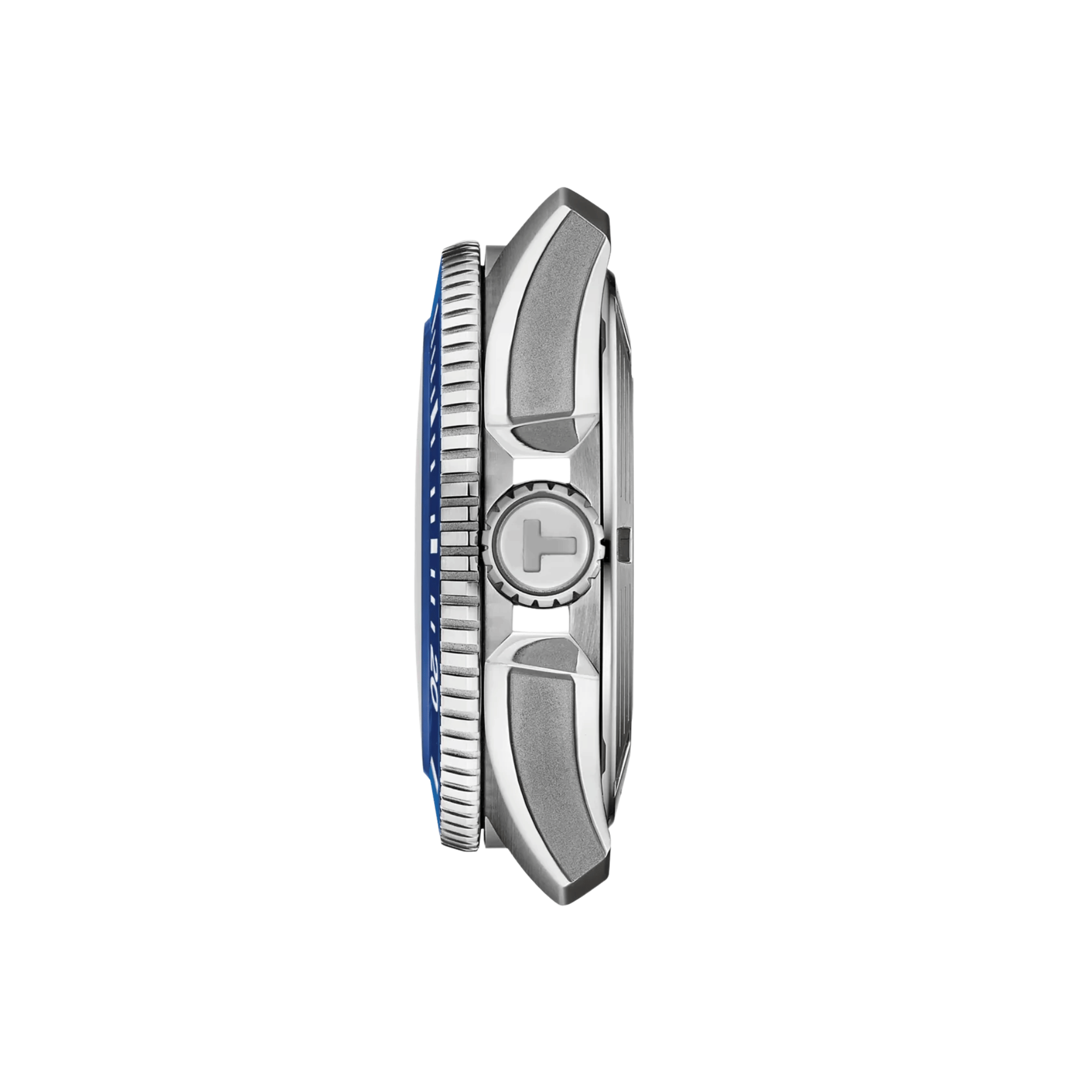 Tissot Seastar 2000 Powermatic 80 Watch with Blue Dial and Rubber Strap – 44 mm