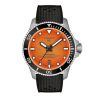 Tissot Seastar 2000 Powermatic 80 Watch with Orange Dial and Rubber Strap – 44 mm