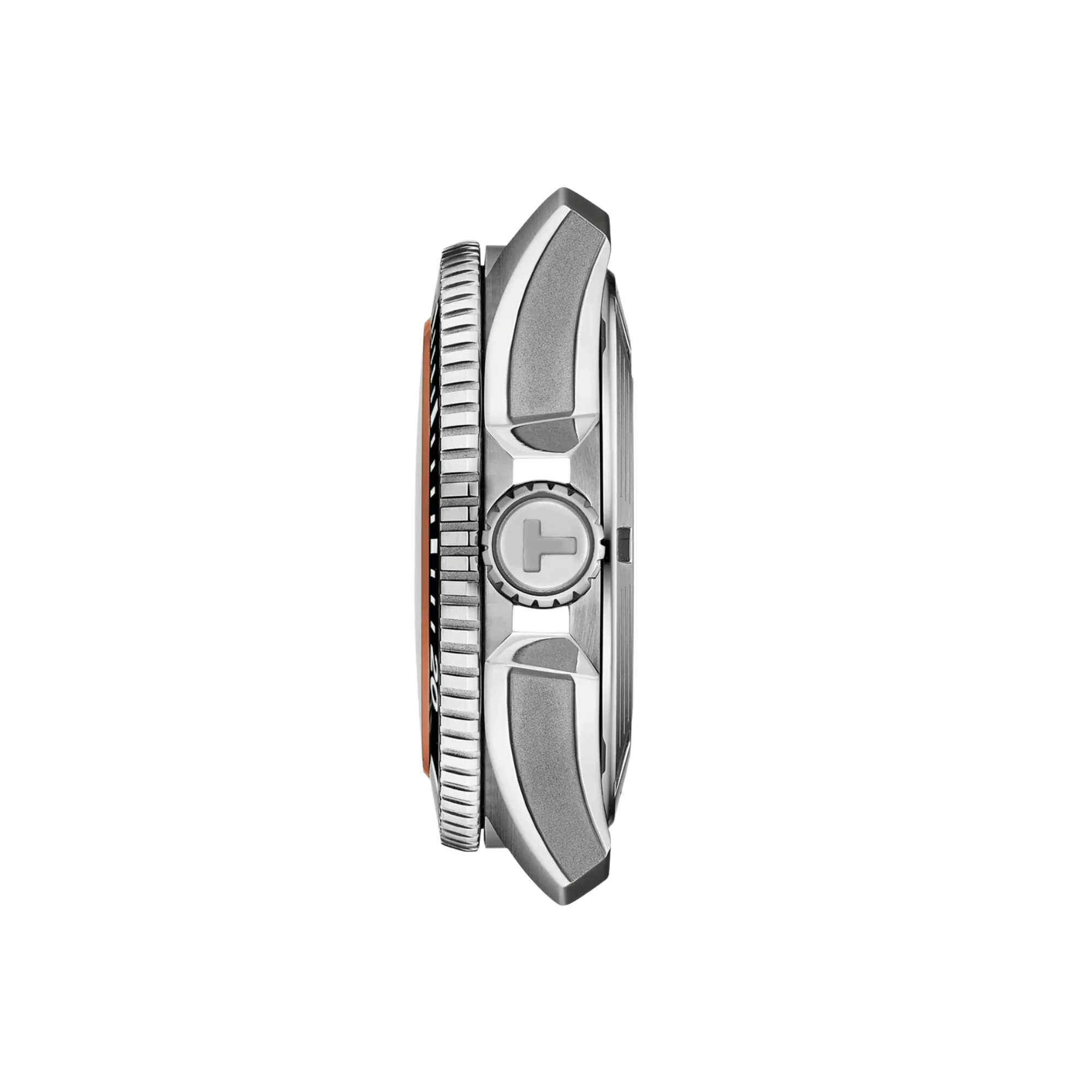 Tissot Seastar 2000 Powermatic 80 Watch with Orange Dial and Rubber Strap – 44 mm