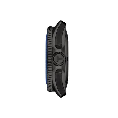Tissot Seastar 2000 Powermatic 80 Watch with Blue Dial and Rubber Strap – 44 mm