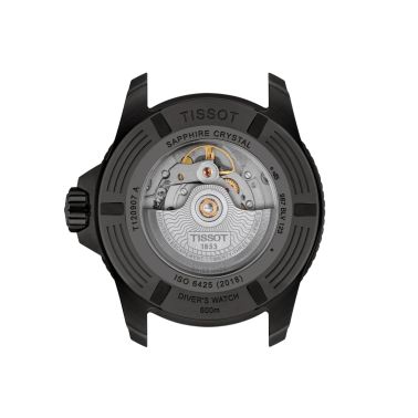 Tissot Seastar 2000 Powermatic 80 Watch with Blue Dial and Rubber Strap – 44 mm