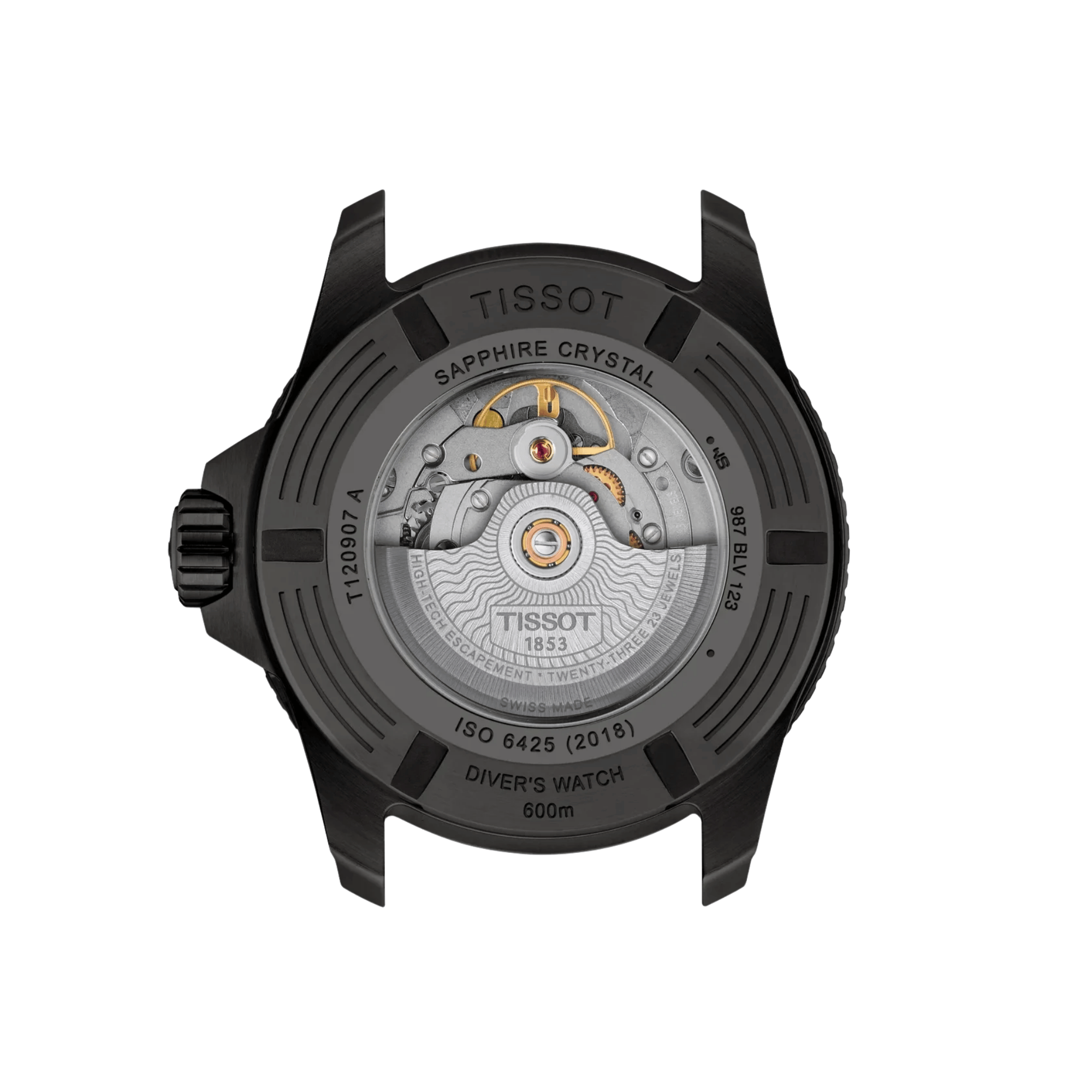 Tissot Seastar 2000 Powermatic 80 Watch with Blue Dial and Rubber Strap – 44 mm