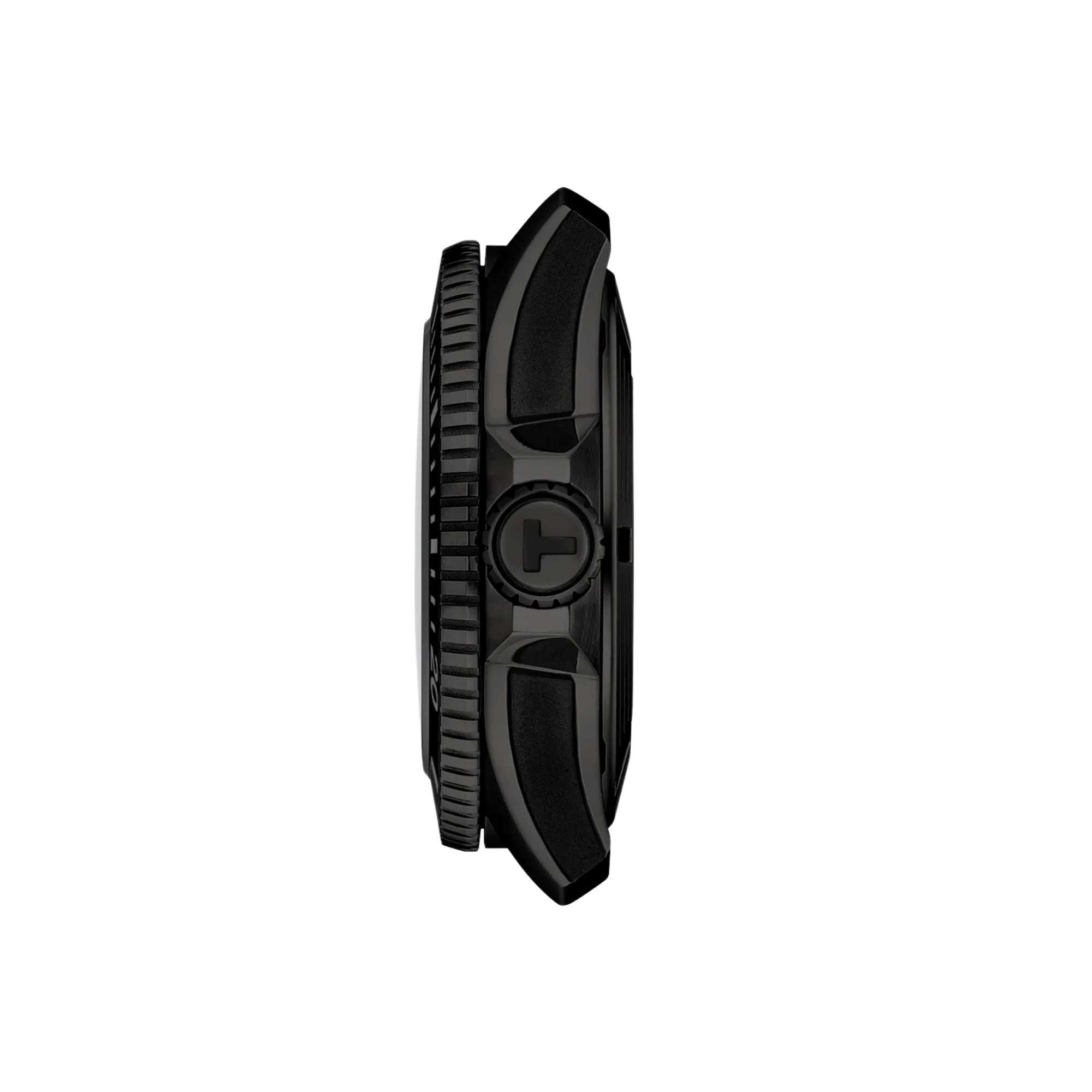 Tissot Seastar 2000 Powermatic 80 Watch with Black Dial and Rubber Strap – 44 mm