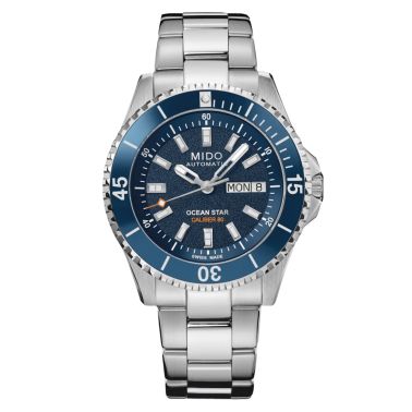 Montre Mido Ocean Star 200 automatique cadran bleu bracelet acier 41 mm