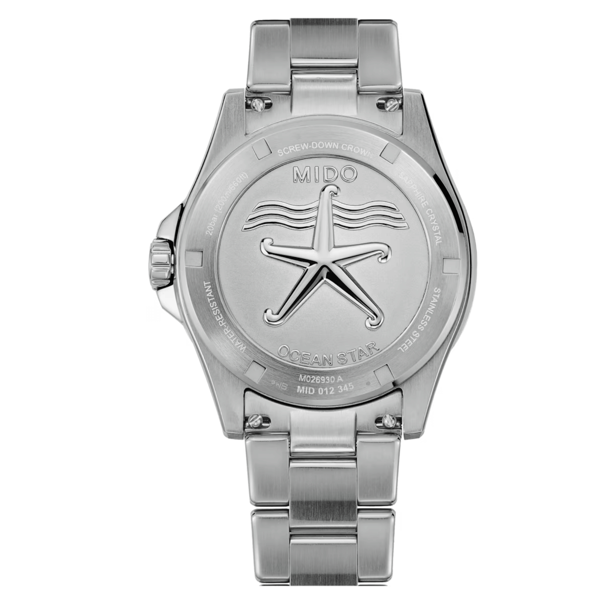 Mido Ocean Star 200 automatic watch white dial steel bracelet 41 mm