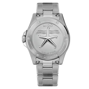 Mido Ocean Star 200 automatic watch black dial steel bracelet 41 mm