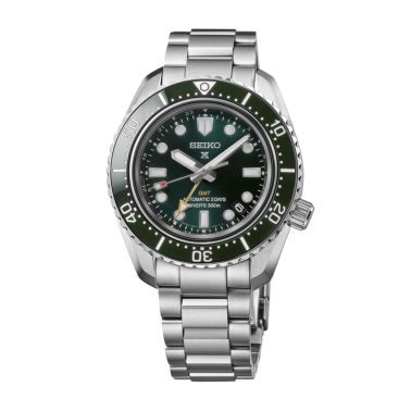 Montre Seiko Prospex Automatique Heritage Diver's GMT 1968 cadran vert bracelet acier 42 mm