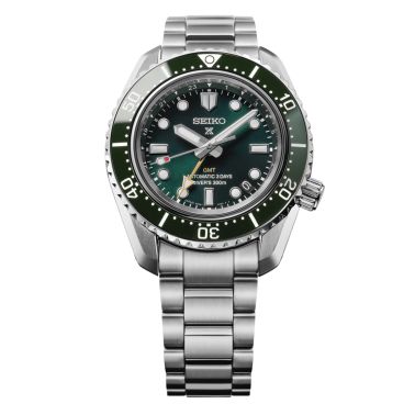 Montre Seiko Prospex Automatique Heritage Diver's GMT 1968 cadran vert bracelet acier 42 mm