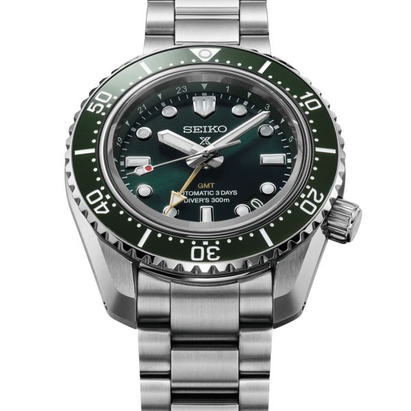 Montre Seiko Prospex Automatique Heritage Diver's GMT 1968 cadran vert bracelet acier 42 mm