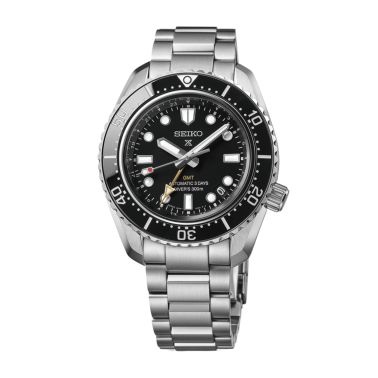 Montre Seiko Prospex Automatique Heritage Diver's GMT 1968 cadran noir bracelet acier 42 mm