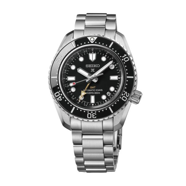 Montre Seiko Prospex Automatique Heritage Diver's GMT 1968 cadran noir bracelet acier 42 mm