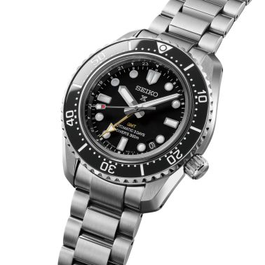 Montre Seiko Prospex Automatique Heritage Diver's GMT 1968 cadran noir bracelet acier 42 mm