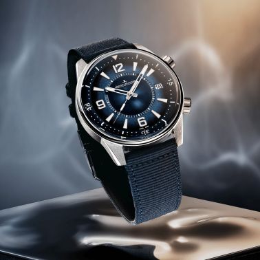 Jaeger-LeCoultre Polaris Date Automatic Blue Lacquered Dial Fabric Strap 40 mm