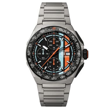 TAG Heuer Formula 1 x Gulf Chronograph automatique watch blue dial steel bracelet 43 mm