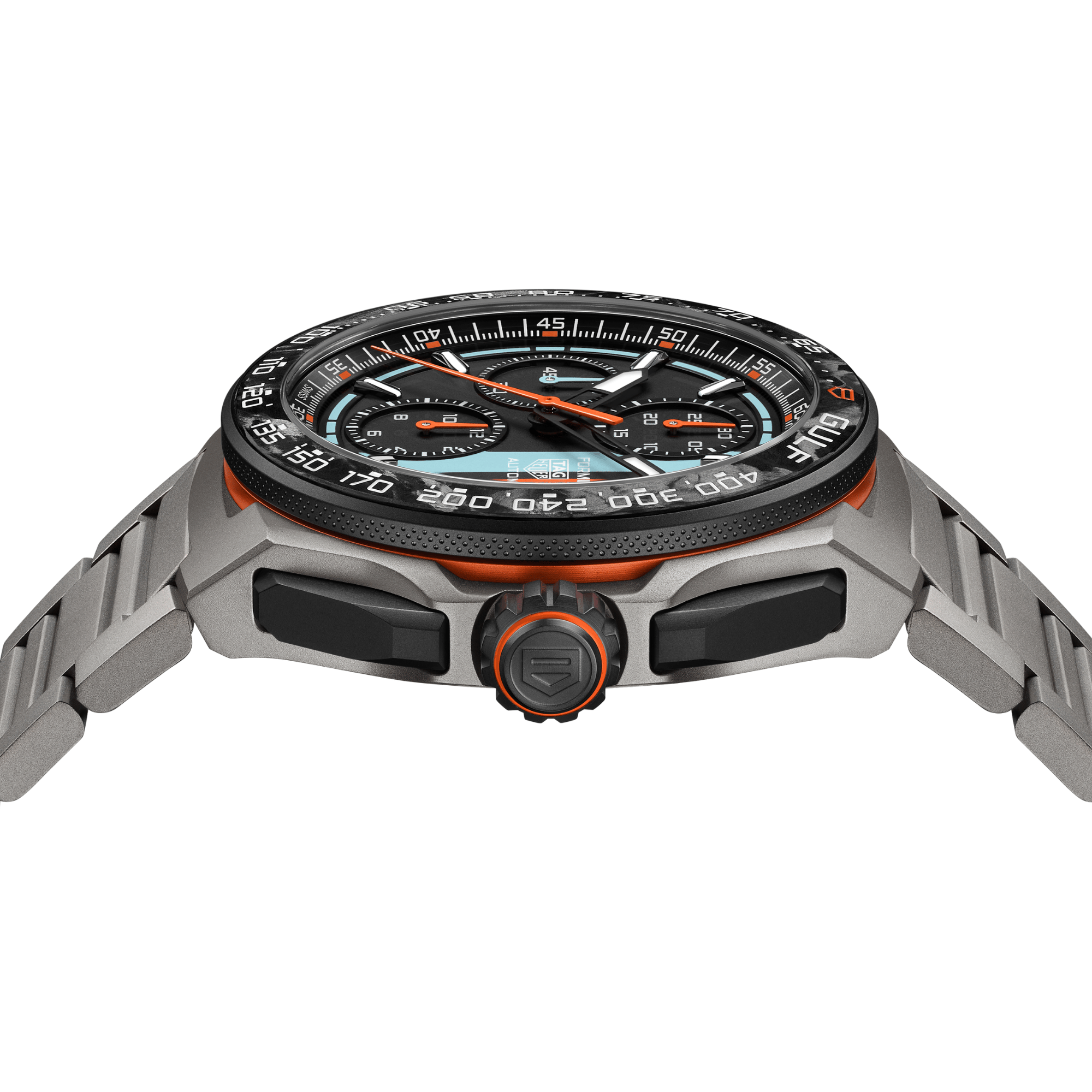 TAG Heuer Formula 1 x Gulf Chronograph automatique watch blue dial steel bracelet 43 mm