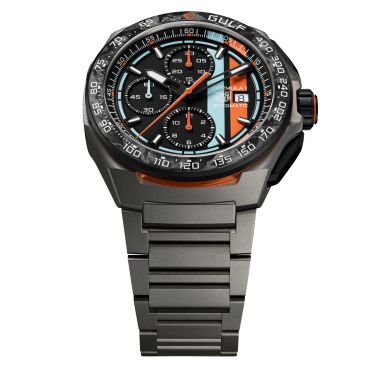 TAG Heuer Formula 1 x Gulf Chronograph automatique watch blue dial steel bracelet 43 mm