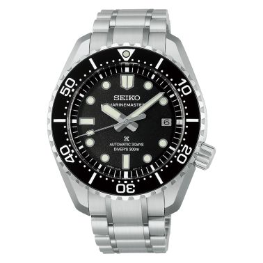 Seiko Prospex Marinemaster Automatic 1968 Heritage Diver's Watch with Black Dial and Stainless Steel Bracelet, 42 mm