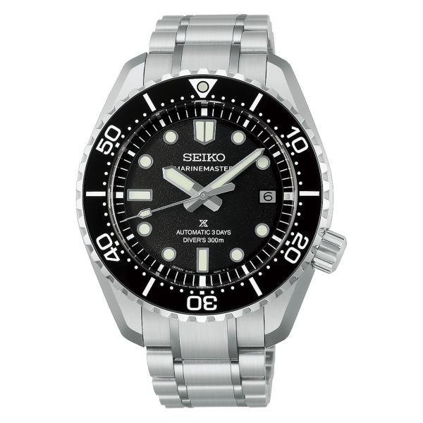 Seiko Prospex Marinemaster Automatic 1968 Heritage Diver's Watch with Black Dial and Stainless Steel Bracelet, 42 mm