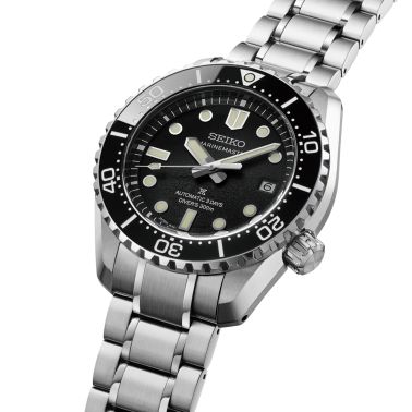 Seiko Prospex Marinemaster Automatic 1968 Heritage Diver's Watch with Black Dial and Stainless Steel Bracelet, 42 mm