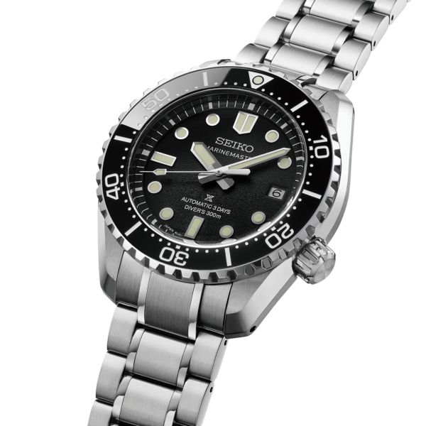 Seiko Prospex Marinemaster Automatic 1968 Heritage Diver's Watch with Black Dial and Stainless Steel Bracelet, 42 mm