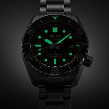 Seiko Prospex Marinemaster Automatic 1968 Heritage Diver's Watch with Black Dial and Stainless Steel Bracelet, 42 mm