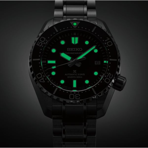 Seiko Prospex Marinemaster Automatic 1968 Heritage Diver's Watch with Black Dial and Stainless Steel Bracelet, 42 mm