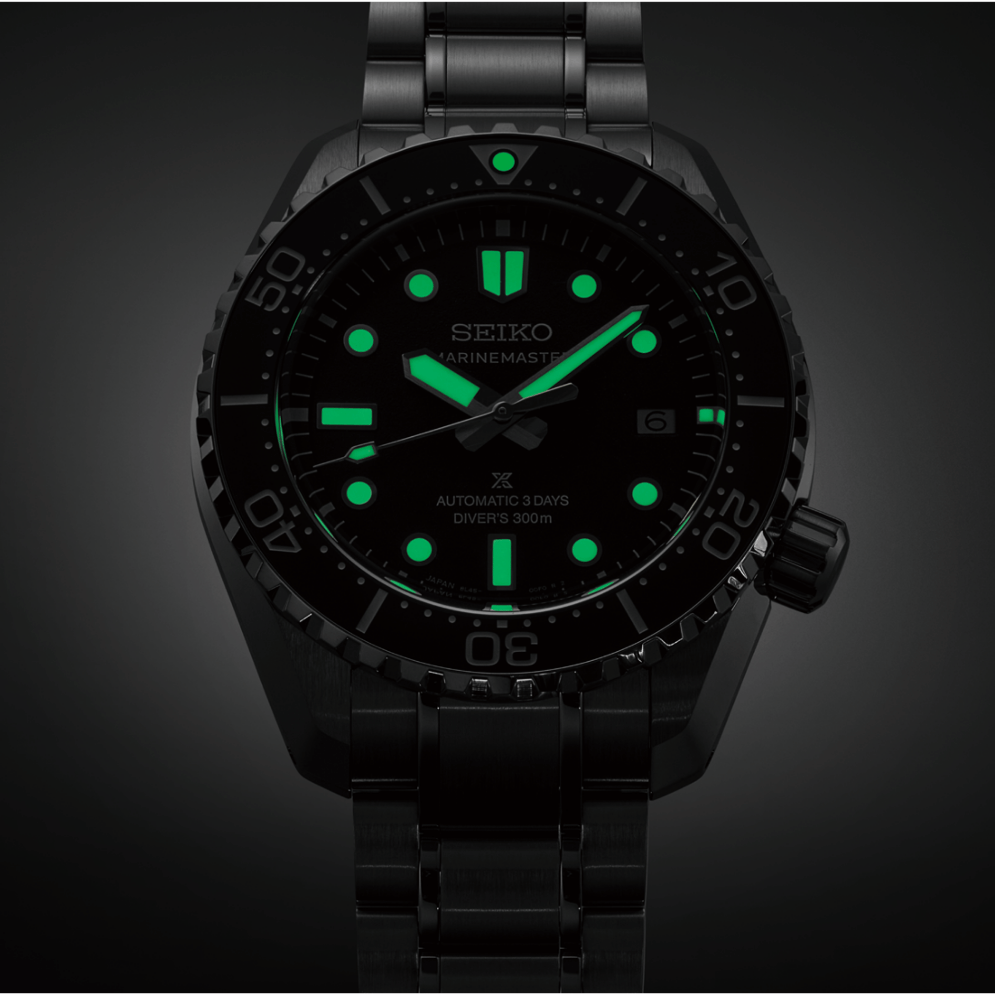 Seiko Prospex Marinemaster Automatic 1968 Heritage Diver's Watch with Black Dial and Stainless Steel Bracelet, 42 mm