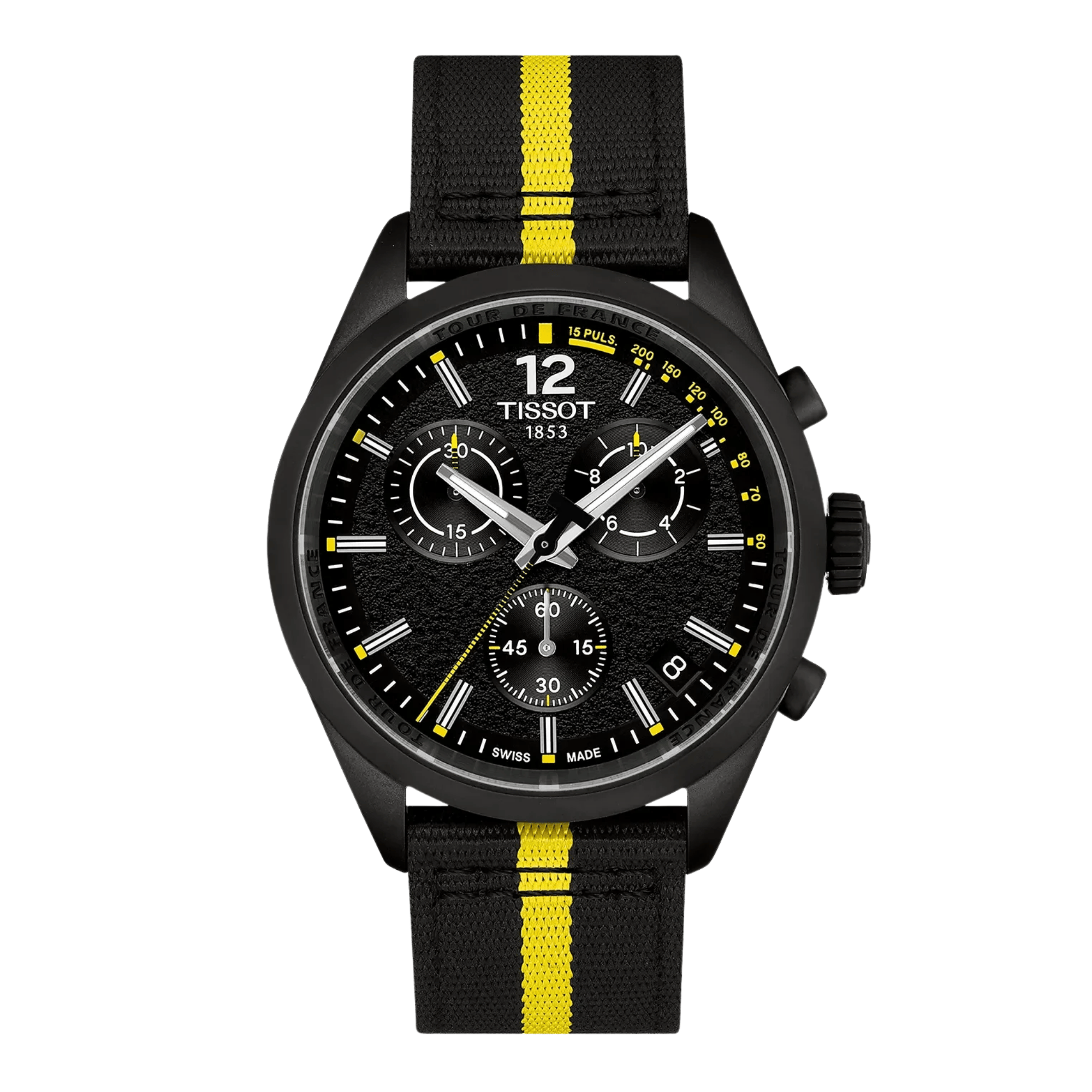 Tissot T-Classic PR 100 Tour de France 2026 Quartz Black Dial Fabric Strap 40 mm
