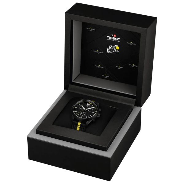 Tissot T-Classic PR 100 Tour de France 2026 Quartz Black Dial Fabric Strap 40 mm