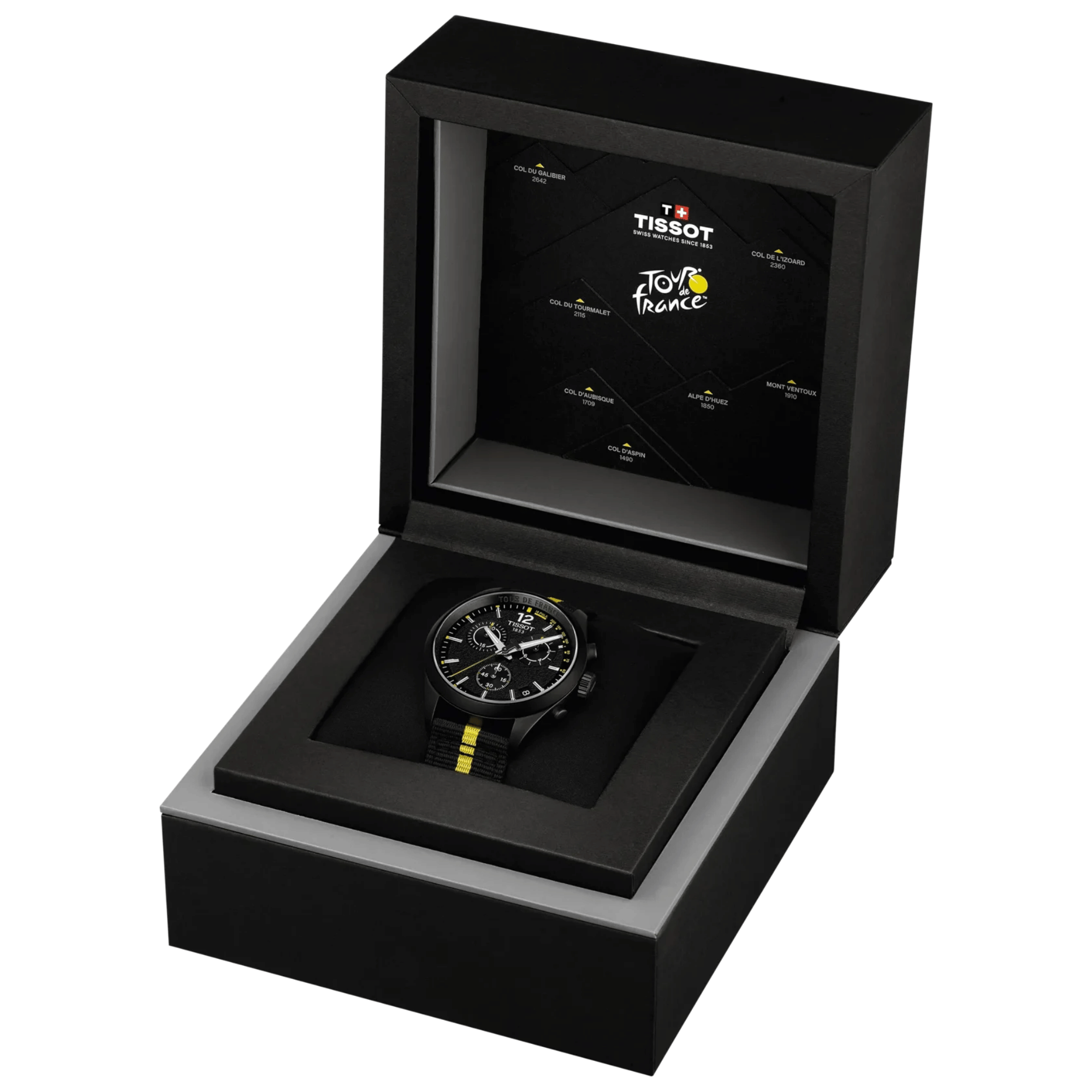 Tissot T-Classic PR 100 Tour de France 2026 Quartz Black Dial Fabric Strap 40 mm
