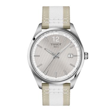 Tissot T-Classic PR 100 Cycling Quartz Watch, Grey Dial, Fabric Strap, 40 mm