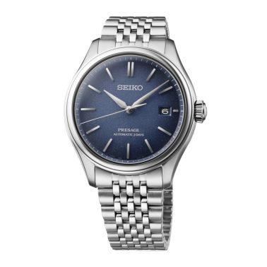 Montre Seiko Presage Classic Series automatique cadran bleu bracelet acier 40,2 mm