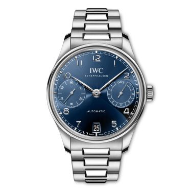 IWC Portugieser Automatic 42 blue dial steel bracelet 42,4 mm