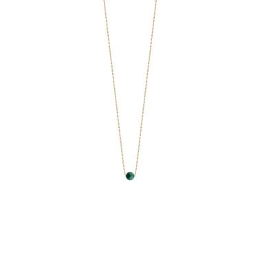 Collier Claverin Hope One en or jaune et perle en malachite - SOLDAT PL