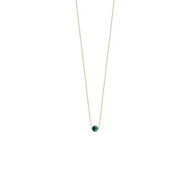 Collier Claverin Hope One en or jaune et perle en malachite