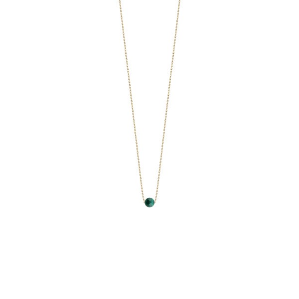 Collier Claverin Hope One en or jaune et perle en malachite