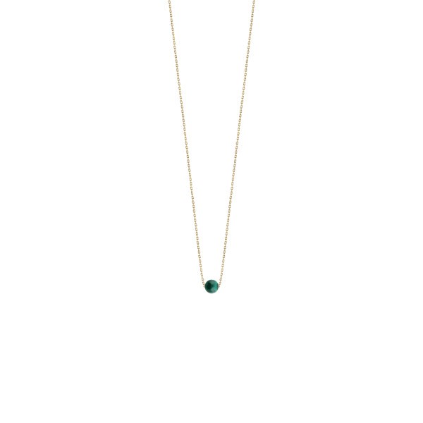 Collier Claverin Hope One en or jaune et perle en malachite