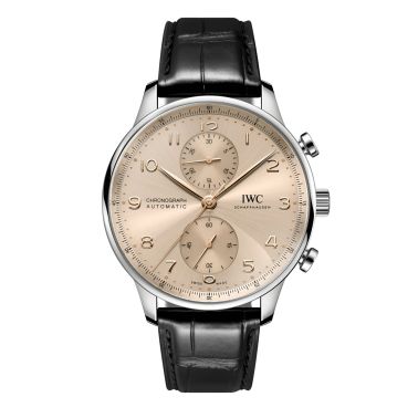 IWC Portugieser Chronograph automatic dune dial leather strap 41 mm