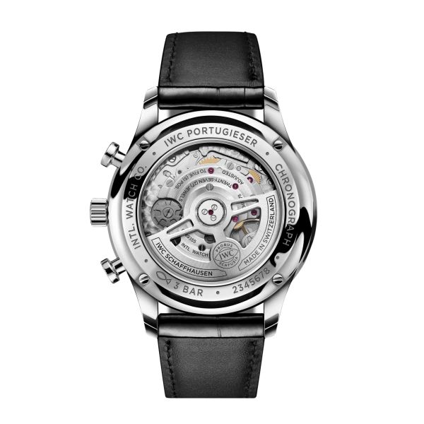 Montre IWC Portugieser Chronographe automatique cadran dune bracelet cuir 41 mm