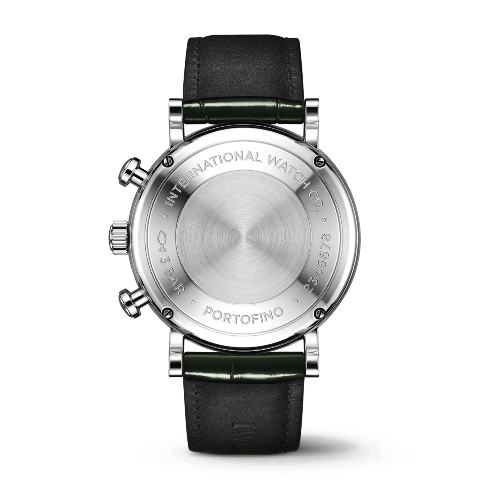Montre IWC Portofino Chronographe automatique cadran vert bracelet cuir vert 39 mm