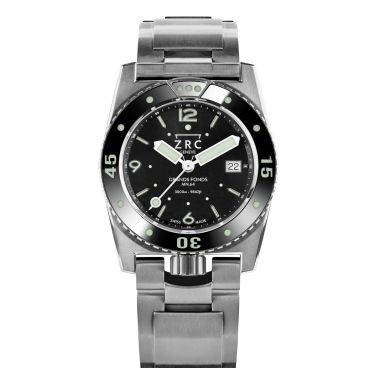 Montre ZRC GRANDS FONDS MN64 FULL Titane automatique cadran noir bracelet titane 41,5 mm
