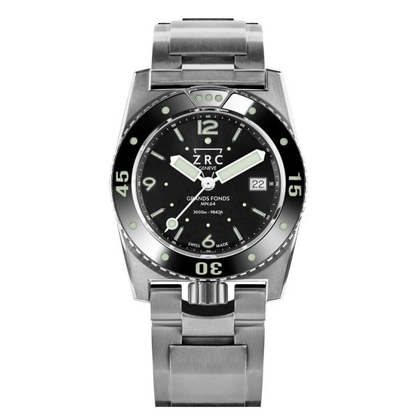 ZRC GRANDS FONDS MN64 FULL Titanium automatic black dial titanium bracelet 41,5 mm