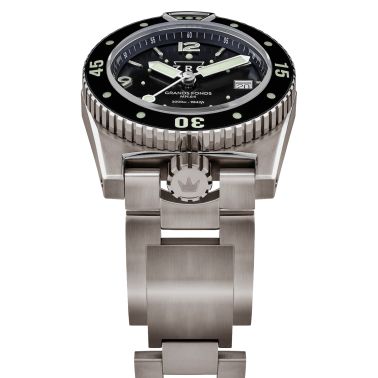 Montre ZRC GRANDS FONDS MN64 FULL Titane automatique cadran noir bracelet titane 41,5 mm